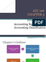 Topic 3 - Accounting Equation and Classification