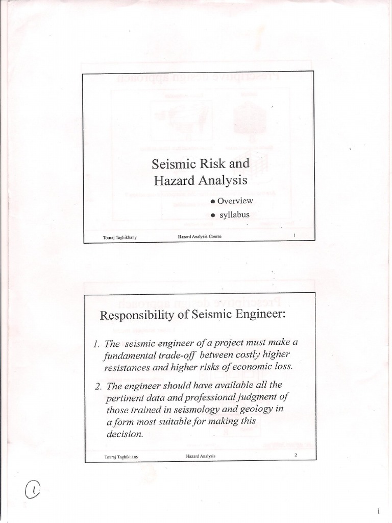 Seismic Risk and Hazard Analysis | PDF