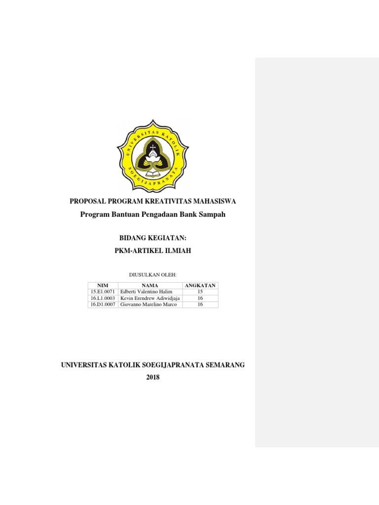 PKM AI Bank Sampah PDF | PDF