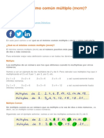 Qué Es El Mínimo Común Múltiplo y Maximo Comun Divisor