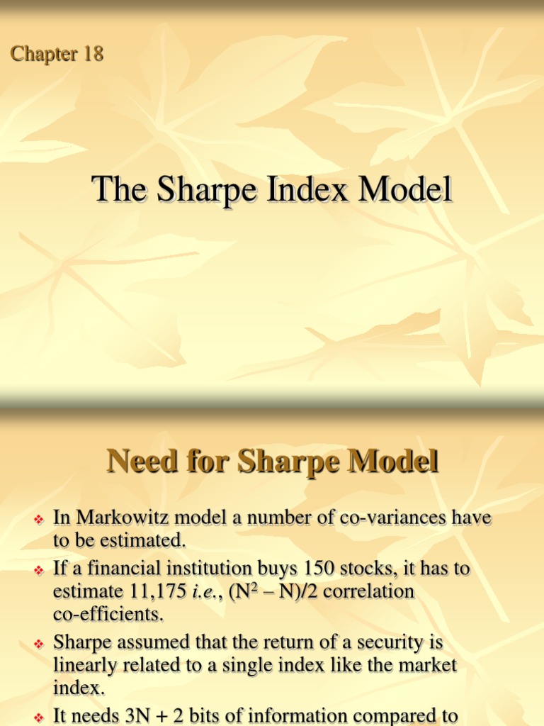 3 Sharpe Index Model | PDF | Beta (Finance) | Financial Markets