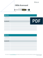 (Re - Work) OKRs (Objectives and Key Results) Scorecard