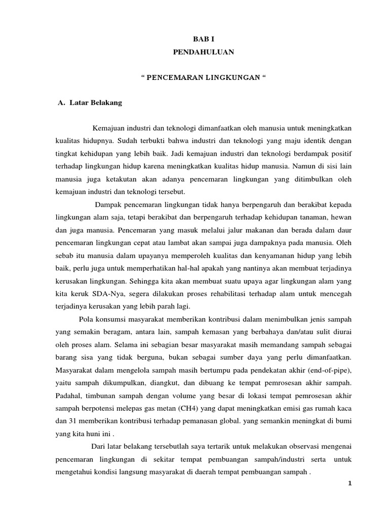 Dampak Pencemaran Lingkungan dan Solusinya | PDF | Kesehatan Holistik