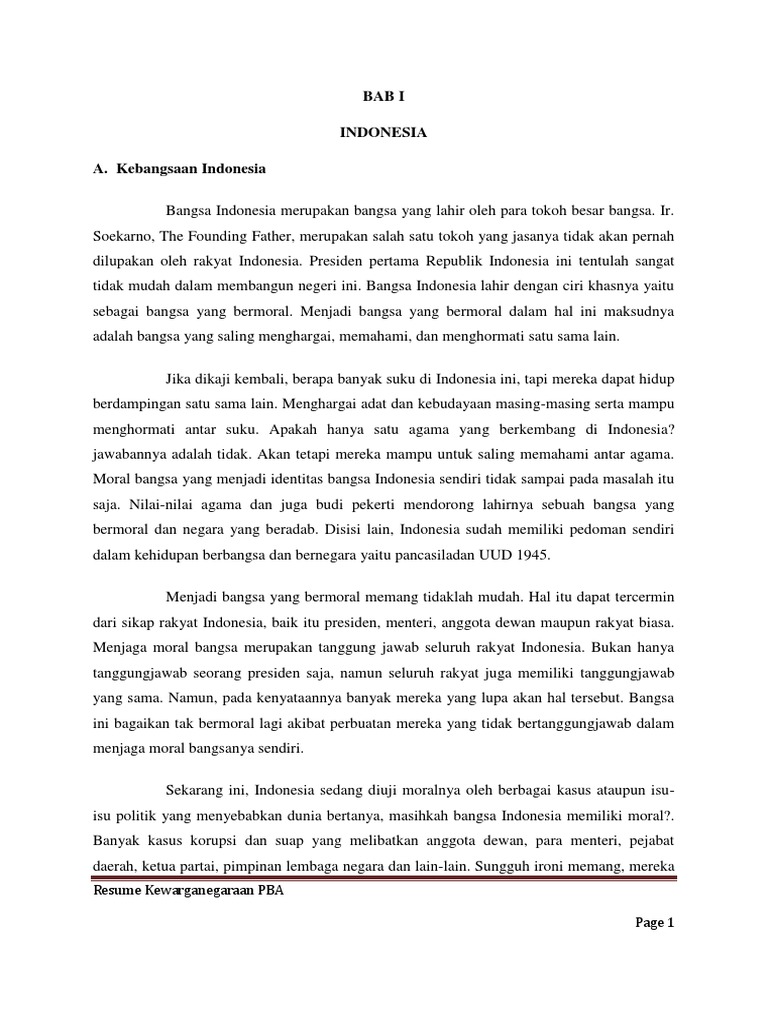 Kewarganegaraan Resume Docx