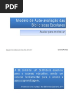 avaliação das Bibliotecas Escolares