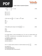 JEE - Mathematics - Complex Numbers - Quadratic Equations