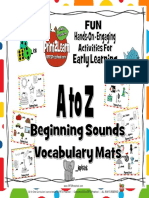 A To Z Beginning Sounds Vocabulary Mats PDF