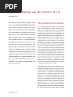 (Im) Materiality On The Matter of Art PDF