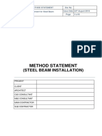 Method Statement For I Beam Installation