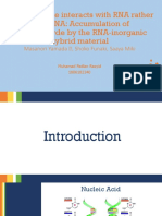 Formaldehyde Interacts With RNA Rather Than DNA