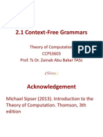 2.1 Context-Free Grammars