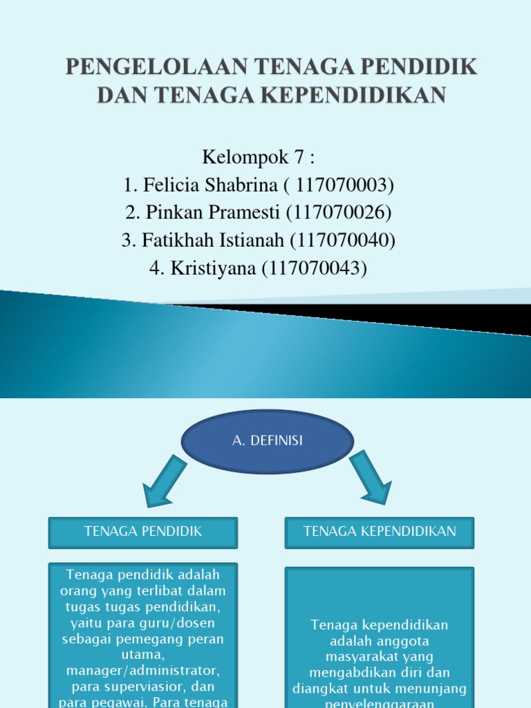 Pengelolaan Tenaga Pendidik dan Kependidikan | PDF | Karier ...