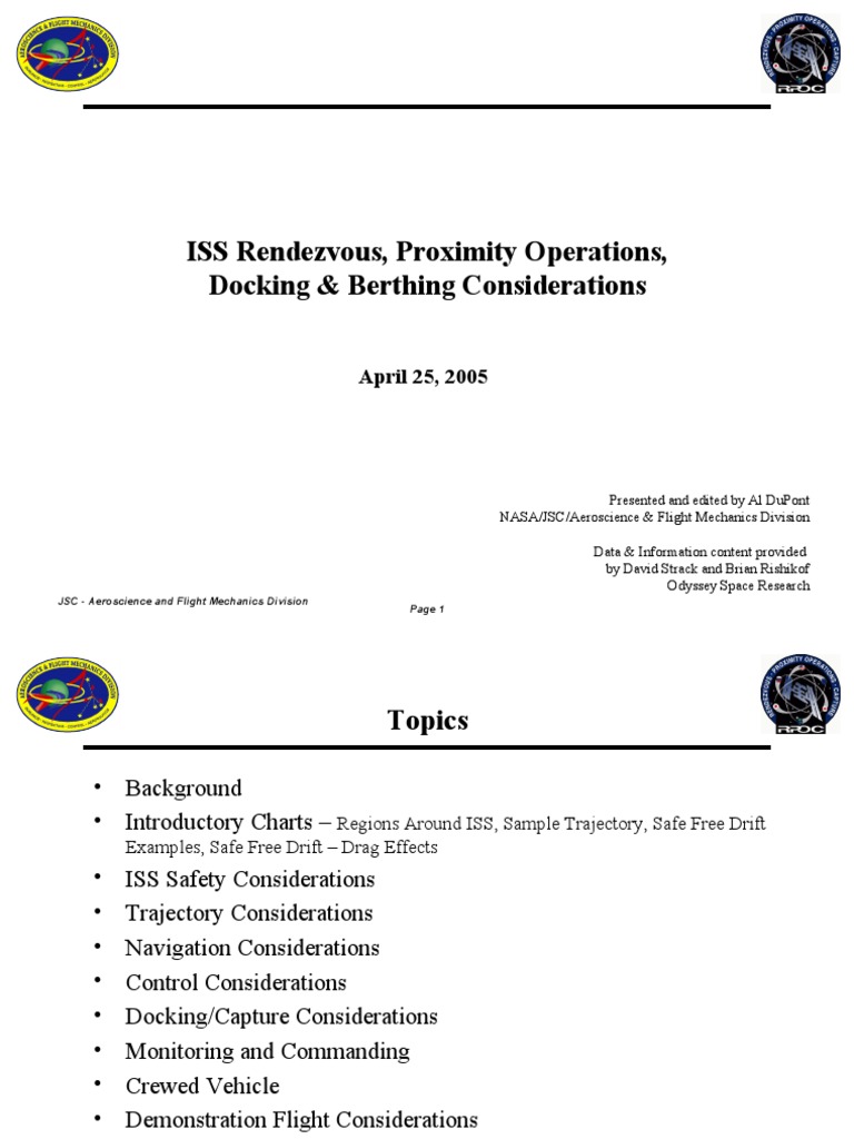 ISS Rendezvous and Docking Safety Guide | PDF | International Space ...