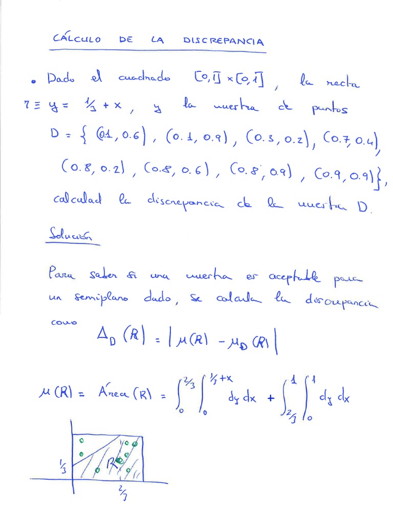 Cálculo de La Discrepancia PDF | PDF