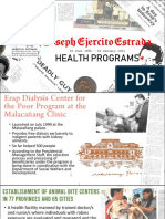 Erap Estrada's major health programs as Philippine President