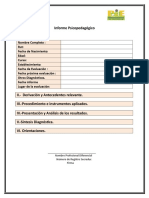 Informe Psicopedagogico 2019