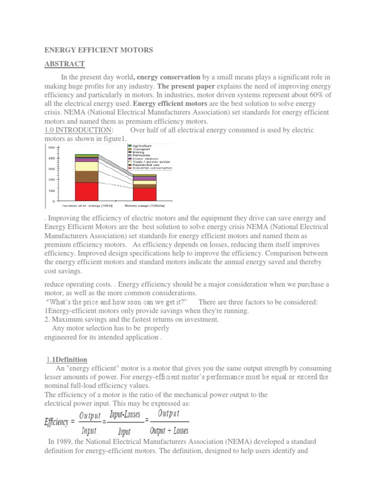 Energy Efficient | PDF | Electric Motor | Efficient Energy Use