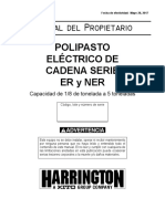 Manual del propietario polipasto eléctrico de cadena serie ER y NER