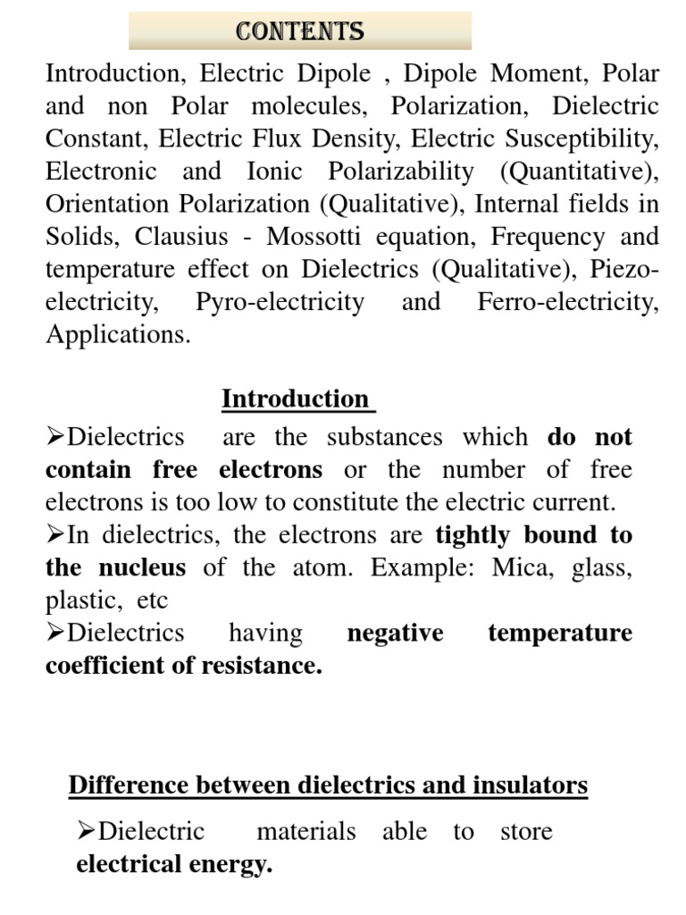 Understanding Dielectric Materials | PDF | Dielectric | Ferroelectricity