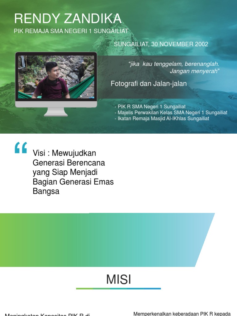 Visi Misi Program Kerja Duta Genre