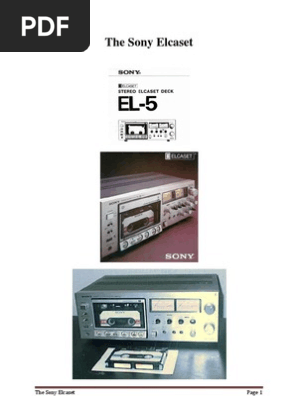 Sony Elcaset: A High-Quality Audio Format | PDF | Compact Cassette