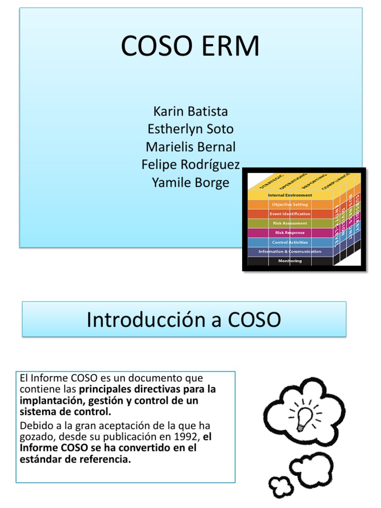Presentación No. 1 - COSO ERM | PDF | Riesgo | Probabilidad
