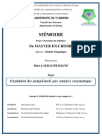 Oxydation Des Polyphénols Par Catalyse Enzymatique