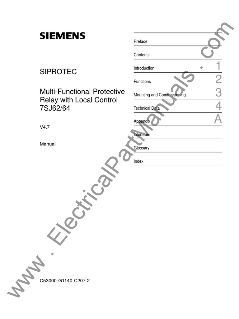Siprotec 7sj62 PDF | PDF | Parameter (Computer Programming ...