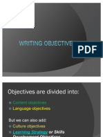 Writing Objectives
