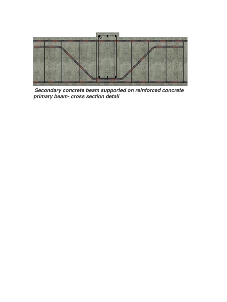 Secondary Concrete Beam Supported On Reinforced Concrete Primary Beam | PDF