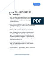 Learn Due Diligence Checklist Technology