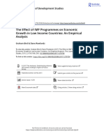 The Effect of IMF Programmes On Economic Growth in Low Income Countries An Empirical Analysis