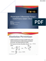 Penerapan Diferensial Fungsi Sederhana Dalam Ekonomi PDF