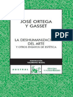 José Ortega y Gasset - La Deshumanización Del Arte y Otros Ensayos de Estética (2017, Espasa) PDF