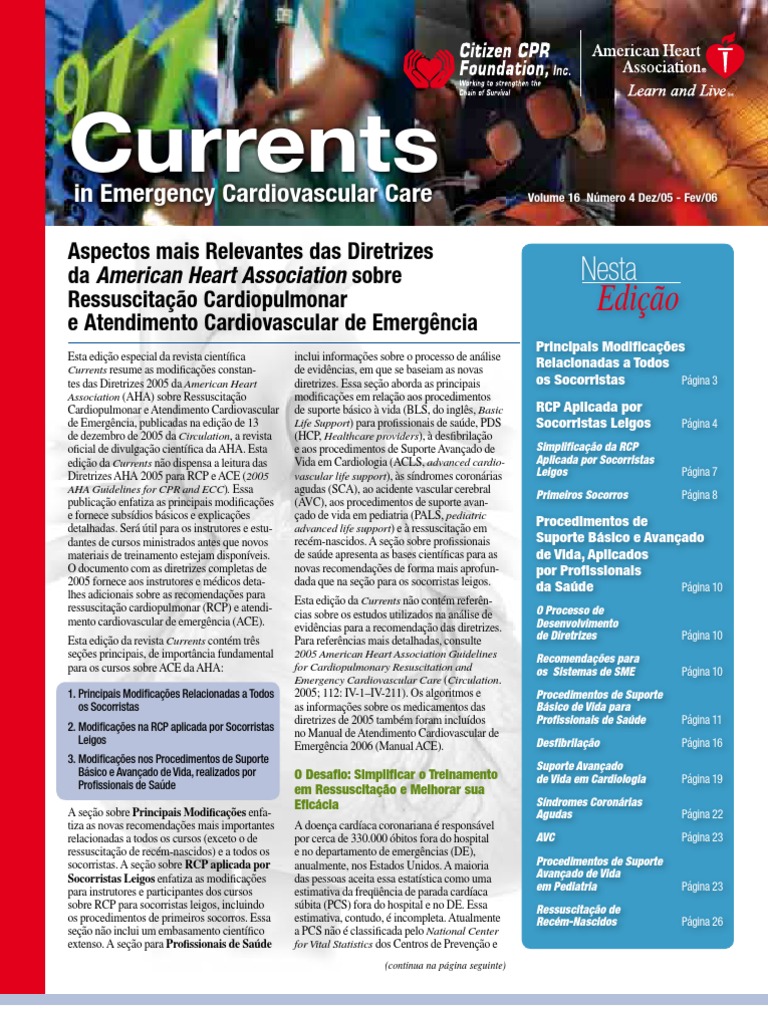 RPC para Leigos American Heart Association | PDF | Reanimação ...