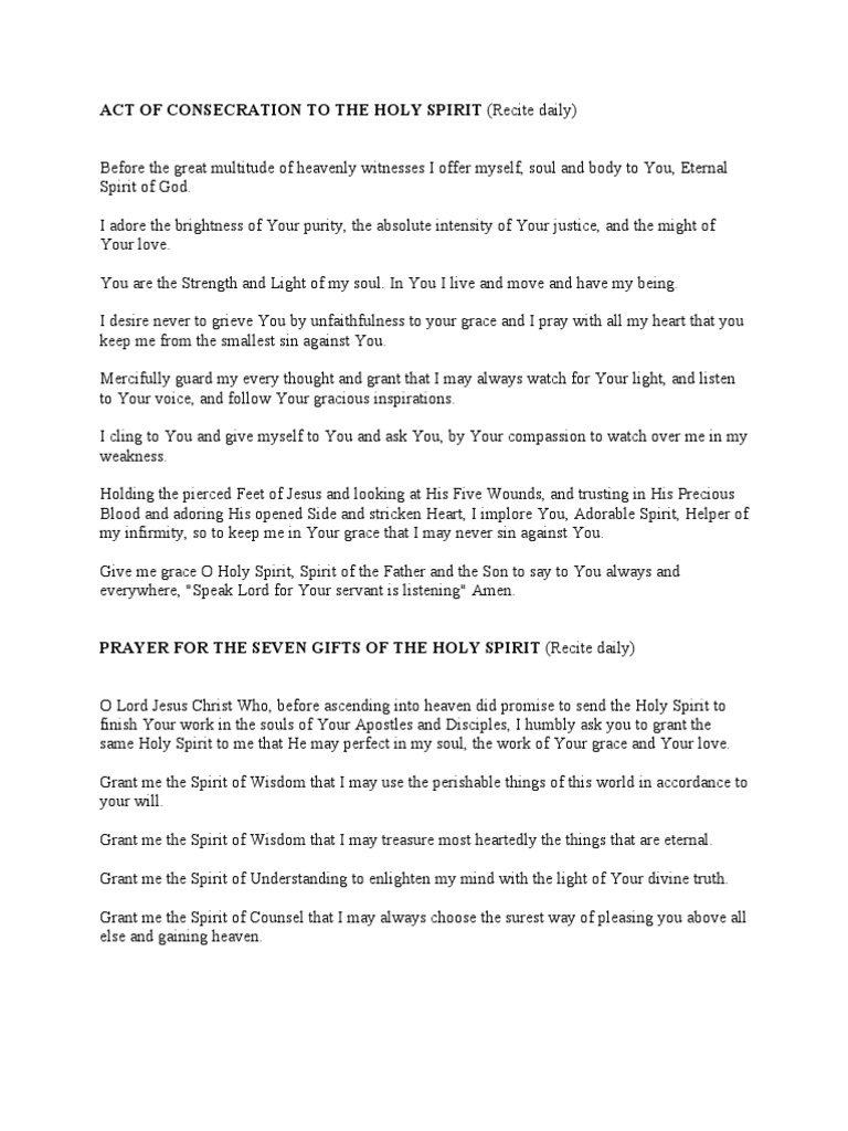 Act of consecration to the holy spirit download free pdf grace in