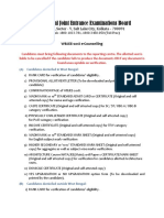 WBJEE CheckList PDF