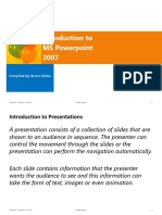 Introduction to MS Powerpoint 2007