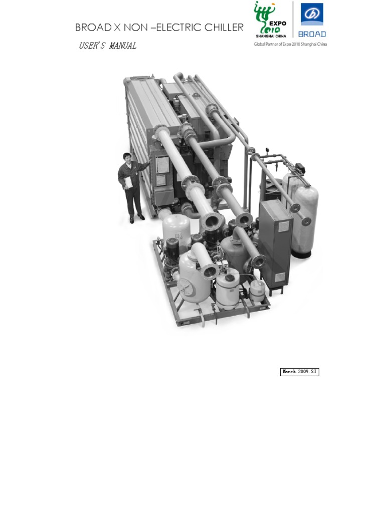 BROAD Non-Electric Chiller Manual | PDF | Hvac | Water Heating