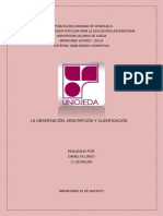 Observacion, Descripcion y Clasificacion Unidad II PDF