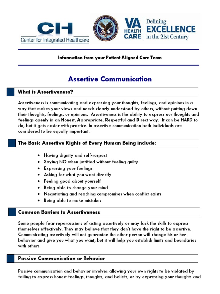 Assertive Communication Guide | PDF | Neuroscience | Social Psychology
