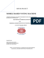 Mobile Based Voting Machine: Minor Project
