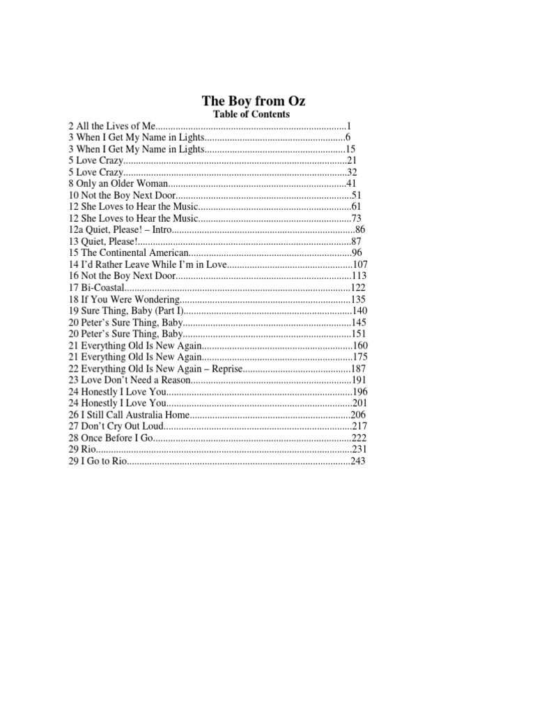 Boy From Oz The PDF PDF Broadway Musicals Performing Arts