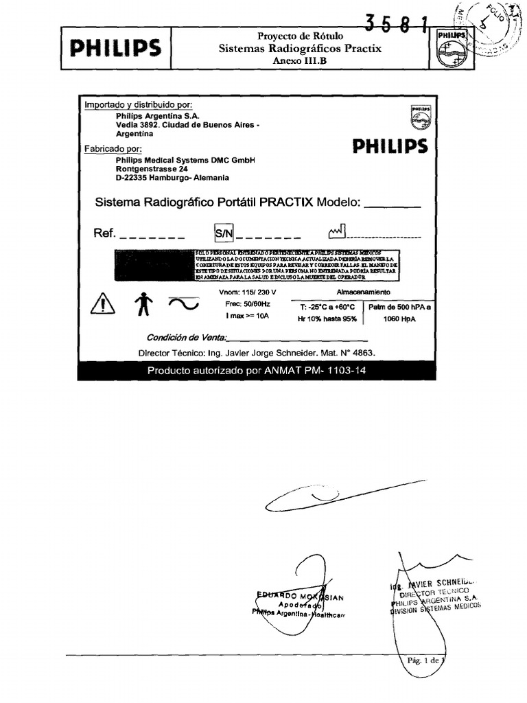 Manual Del Equipo Rayos X Philips Modelo Practix | PDF | Rayo X | Bienestar