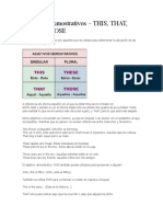 Adjetivos Demostrativos