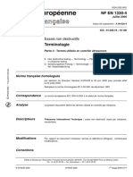 NF EN 1330-4 de Juillet 2000 - Termes Utilisés en Contrôle Ultrasonore