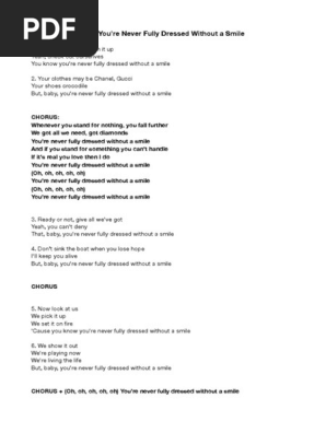 Sia's "Never Fully Dressed" Lyrics | PDF | Language Arts & Discipline |  Self-Improvement