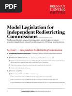 Model Legislation For Independent Redistricting Commissions