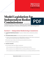 Model Legislation For Independent Redistricting Commissions