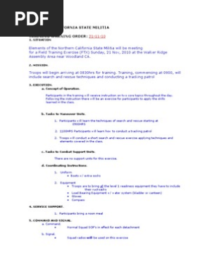 Training Warning Order # 21.11.10